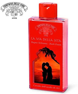 

Compagnia Delle Indie delle Indie: "La Via della Seta" ("The Silk Road") Ari Atoll Coral Bath Foam * 25.3 Fluid Ounce (750ml) Bottle * [ Italian Import ](295 g)