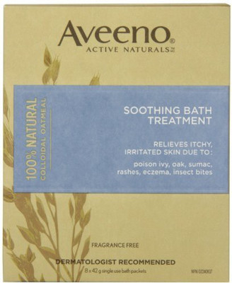 

Aveeno Soothing Bath Treatment, Fragrance Free, 8 packets(42 g, Pack of 8)