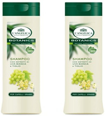 

L'Angelica Botanics Greasy Hairs Shampoo With White Grape And Lime Blossom -Pack Of 2(250 ml, Pack of 2)
