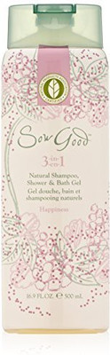 

Sow Good 3-In-1 Natural Shampoo Shower And Bath Gel Happiness(499.733 ml)