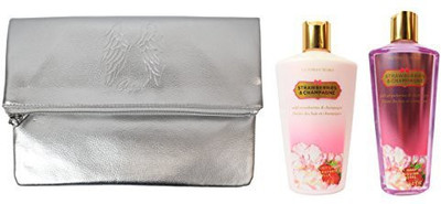 

Victoria's Secret Secret Strawberries & Champagne Lotion&Body Wash w/Silver Angel Bag(200 g)