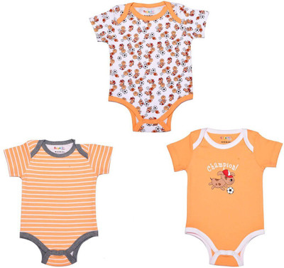 Begonia Baby Boys White, Orange Bodysuit