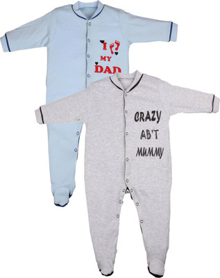 36% OFF on Gkidz Baby Boys Light Blue, Grey Sleepsuit
