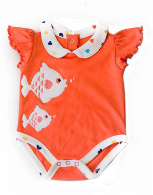 

Cuddledoo Girls Orange Bodysuit