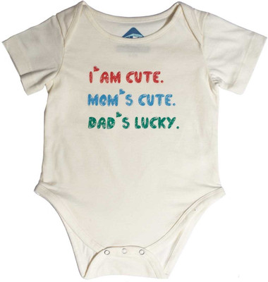 Blue Bus Store Slogan Baby Boys White Bodysuit