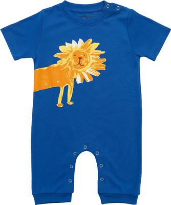 

LIL PENGUIN Baby Girls Blue Bodysuit, Blue romper
