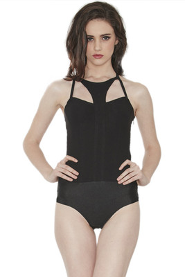 

Divaat Women's Black Bodysuit