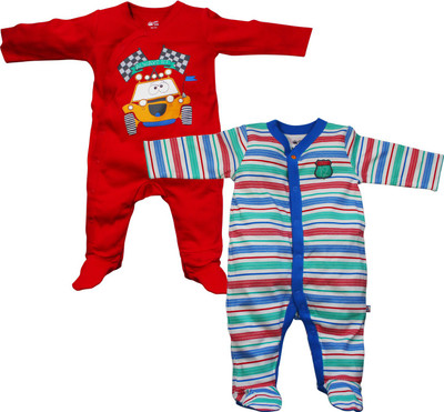 

FS MINI KLUB Baby Boys Multicolor Sleepsuit, Multi