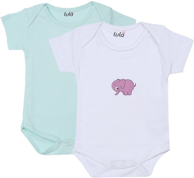35% OFF on Lula Elephant-Panda Head Baby Girls White, Light Green Bodysuit