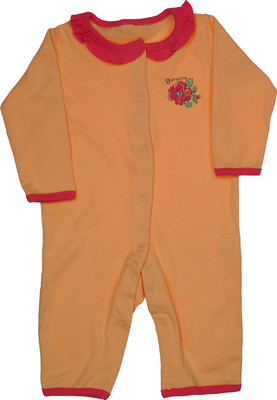 

Indirang Baby Boys Orange Sleepsuit