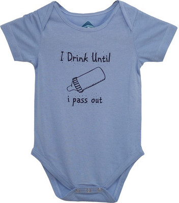 Blue Bus Store Romper For Baby Boys Casual Printed Cotton Blend(Blue, Pack of 1)