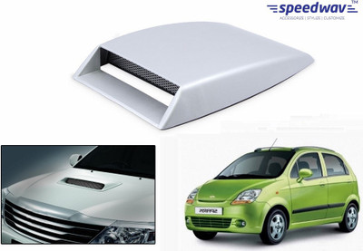 

Speedwav Car Turbo Style Air Intake White-Chevrolet Spark Old Bonnet Scoop