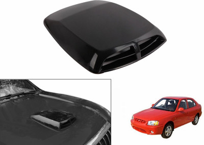 

Speedwav Car Double Vent Air Intake-Black-Hyundai Accent Viva Bonnet Scoop