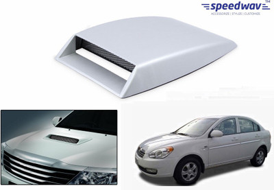 

Speedwav Car Turbo Style Air Intake White-Hyundai Verna Type 1 Bonnet Scoop