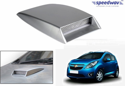 

Speedwav Car Turbo Style Air Intake Silver-Chevrolet Beat Bonnet Scoop