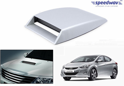 

Speedwav Car Turbo Style Air Intake White-Hyundai Elantra Fluidic Bonnet Scoop