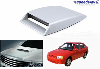 

Speedwav Car Turbo Style Air Intake White-Hyundai Accent Viva Bonnet Scoop