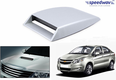 

Speedwav Car Turbo Style Air Intake White-Chevrolet Sail Bonnet Scoop