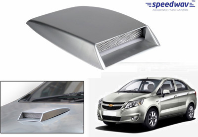 

Speedwav Car Turbo Style Air Intake Silver-Chevrolet Sail Bonnet Scoop