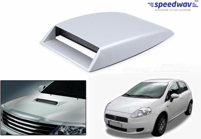 

Speedwav Car Turbo Style Air Intake White-Fiat Punto Bonnet Scoop