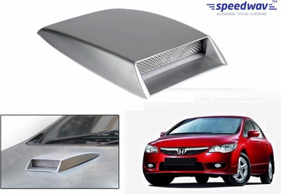 

Speedwav Car Turbo Style Air Intake Silver-Honda Civic Bonnet Scoop