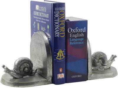 

Gaarv Snail Bookend Aluminium Book End(Silver, Pack of 2)