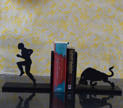 

eCraftIndia Wooden Book End(Black, Pack of 1)
