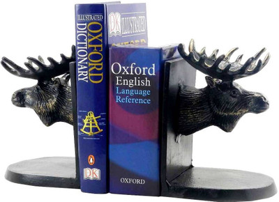 

Gaarv Moose Bookend Aluminium Book End(Black, Pack of 2)