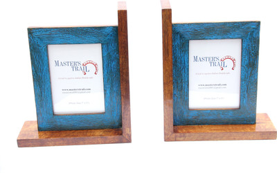

MASTER'S TRAIL Wooden Book End(Brown, Pack of 2)