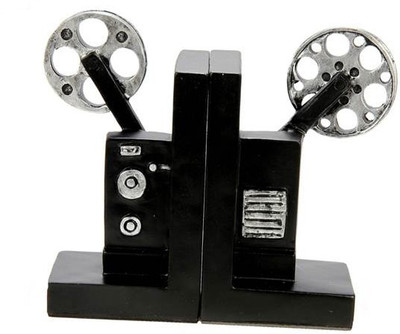 

Vishal Props Wooden Book End(Black, Silver)