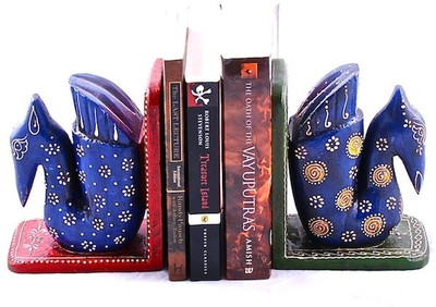 

Purpledip Wooden Book End(Multicolor, Pack of 2)