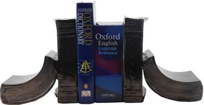 

Gaarv Books Bookend Aluminium Book End(Brown, Pack of 2)