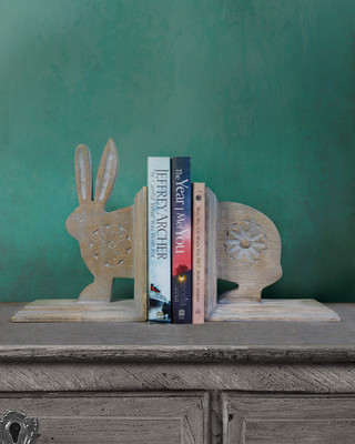 

Store Indya Wooden Book End(Brown)