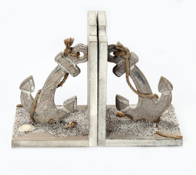 

Vishal Props Wooden Book End(Grey)