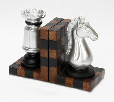 

Vishal Props Wooden Book End(Silver, Brown)