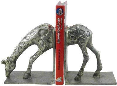 

Gaarv Giraffe Bookend Aluminium Book End(Silver, Pack of 2)