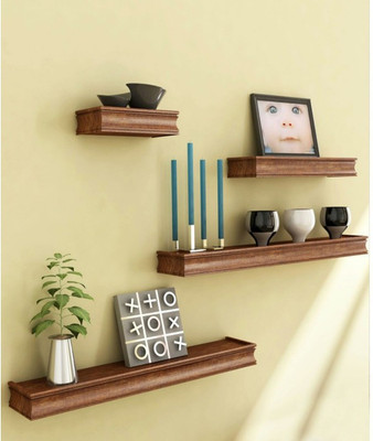 

Onlineshoppee Solid Wood Open Book Shelf(Finish Color - Brown)