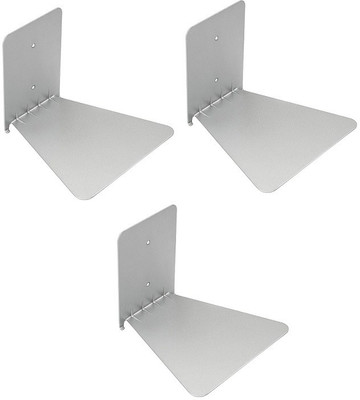 

Solid Set Of three Invisible Room Decorative Bookcase Holder Hidden Rack Floating Creative Decor Wall Mount Metal Open Book Shelf(Finish Color - Silver)