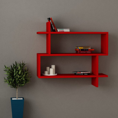 

Kingscrafts KC-BS10 Solid Wood Open Book Shelf(Finish Color - Red)