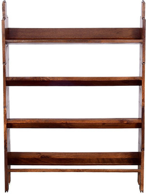 

Ringabell Folding Solid Wood Open Book Shelf(Finish Color - Teak)