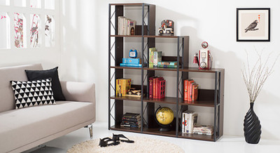 

Urban Ladder Delany Engineered Wood Open Book Shelf(Finish Color - Wenge)