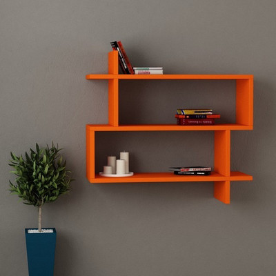 

Kingscrafts Solid Wood Open Book Shelf(Finish Color - Orange)