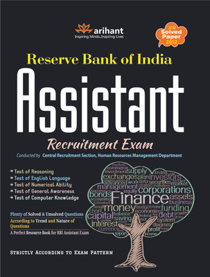 RBI Reserve Bank of India Assisant Recruitment Exam with Solved Papers(English, Paperback, unknown)