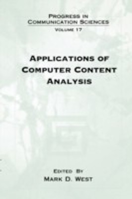 Applications of Computer Content Analysis(English, Paperback, unknown)