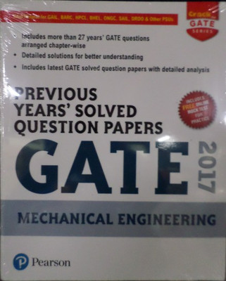 Previous Years Solved Question Papers GATE 2017 Mechanical Engineering 2017 Edition(English, Paperback, Pearson)