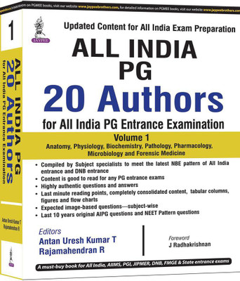 ALL INDIA PG 20 AUTHORS, For All India PG Entrance Examination, Volume 1(English, Paperback, Rajamahendran R, Antan Umesh Kumar T)