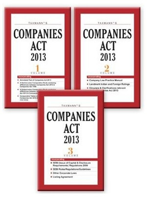 Companies Act 2013 (Set of 3 Volumes) 1st Edition(English, Hardcover, Taxmann)