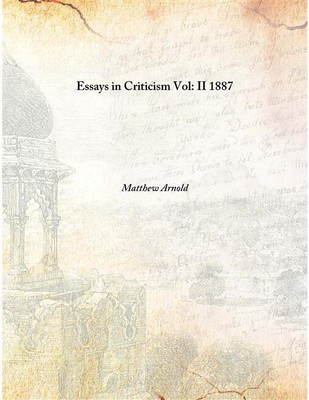 Essays In Criticism Vol: Ii 1887(German, Hardcover, Matthew Arnold)