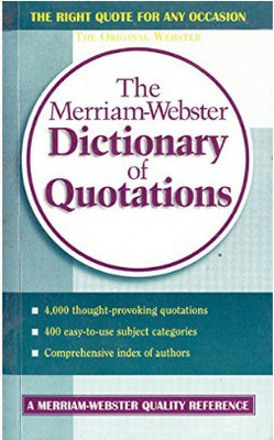 Merriam-webster Dictionary Of Quotations, 1/e PB 01 Edition(English, Paperback, Merriam)
