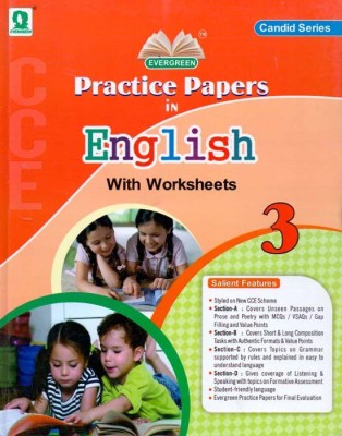 Practice Papers in English with Worksheets Class - 3(English, Hardcover, Na)